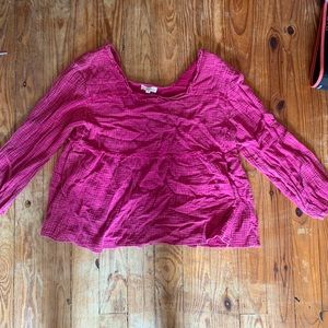 Pink long sleeved shirt